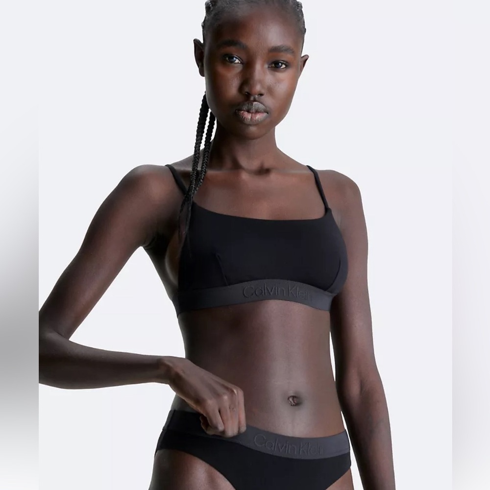 Calvin Klein Core Tonal Bralette Bikini Top + Bikini Bottom
